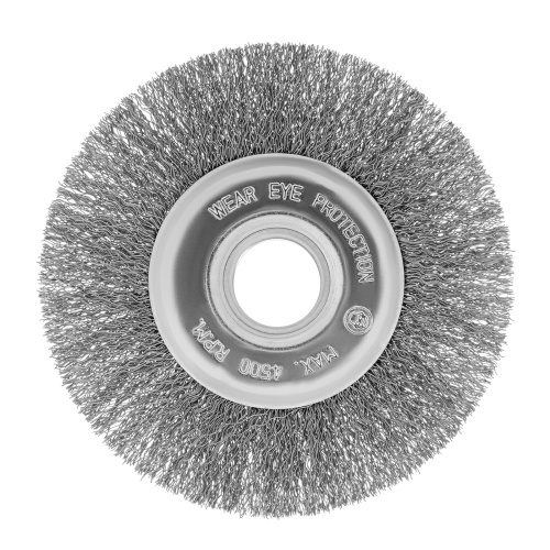 Щетка для УШМ, 125 мм, посадка 22.2 мм, плоская, витая проволока Сибртех по ценам производителя в Казани с доставкой по всей России
