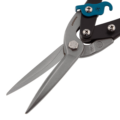 Ножницы по металлу "Piranha", 270 мм, прямой проходной рез, сталь СrMo, двухкомпонентные рукоятки Gross купить в Москве с доставкой по всей России | ProtosMarket.ru