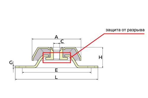 Виброопора (PDH78/35/110  M10 NR60) по ценам производителя в Казани с доставкой по всей России