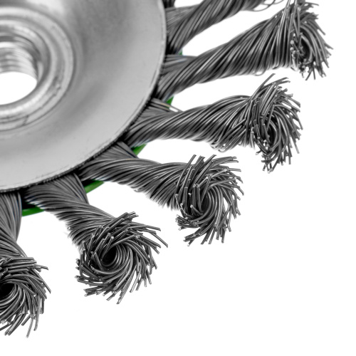 Щетка для УШМ, 125 мм, М14, "тарелка", крученая металлическая проволока Сибртех по ценам производителя в Казани с доставкой по всей России