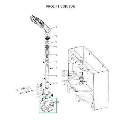 Ведущее колесо для штабелеров SDR/SDK1536,2036, SK20 купить в Москве с доставкой по всей России | ProtosMarket.ru