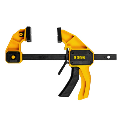 Струбцина F-образная, быстрозажимная, 150 х 80 мм, усиленный нейлоновый корпус Denzel купить в Москве с доставкой по всей России | ProtosMarket.ru