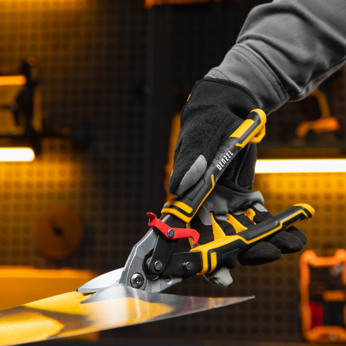 Ножницы по металлу, 270 мм, прямой и левый рез, сталь-СrMo, трехкомпонентные рукоятки Denzel купить в Москве с доставкой по всей России | ProtosMarket.ru