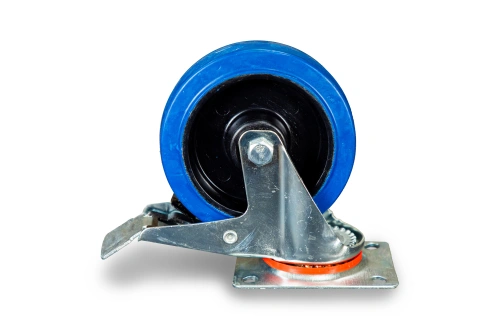 Колесо поворотное резина SRCLb 63 160 мм с тормозом (F) по ценам производителя в Казани с доставкой по всей России