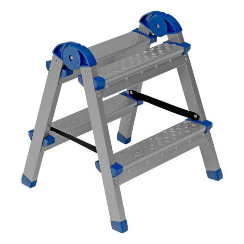 Стремянка двухсторонняя 2 ступени, сталь профиль, стальные ступени, Россия Сибртех купить в Москве с доставкой по всей России | ProtosMarket.ru