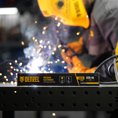 Электроды DER-46 Goldline, диам. 3 мм, 1 кг, рутил-целлюлозное покрытие Denzel по ценам производителя в Казани с доставкой по всей России