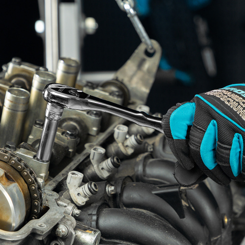 Ключ-трещотка 3/8", CrV, 90 зубьев, усиленный, хром Gross купить в Москве с доставкой по всей России | ProtosMarket.ru