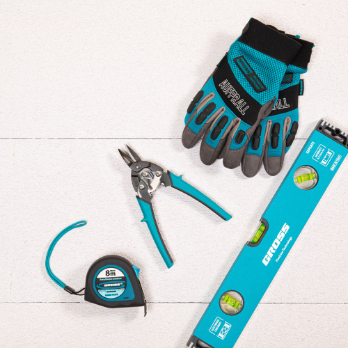 Ножницы по металлу "Piranha", 190 мм, прямой рез, сталь СrM, двухкомпонентные рукоятки Gross купить в Москве с доставкой по всей России | ProtosMarket.ru