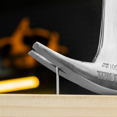 Молоток-гвоздодер 560 г, цельнометаллический, двухкомпонентная рукоятка Denzel купить в Москве с доставкой по всей России | ProtosMarket.ru