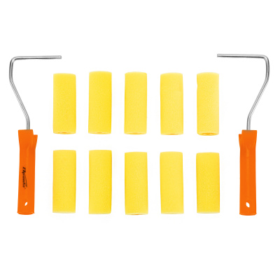 Набор мини-валиков "Поролон", 100 мм, D 35 мм, D ручки 6 мм, 10 шт, 2 бюгеля Sparta купить в Москве с доставкой по всей России | ProtosMarket.ru