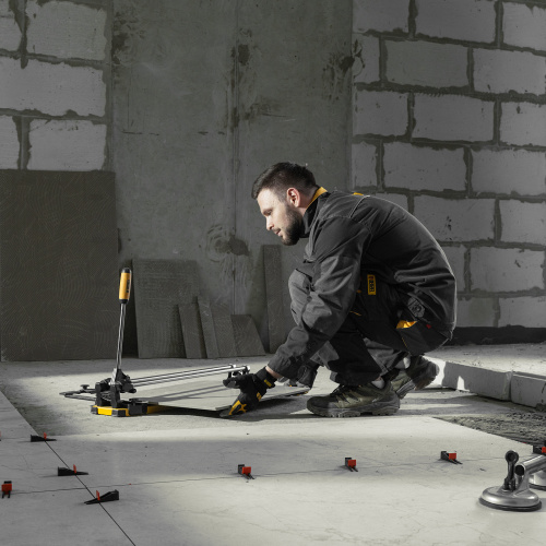 Плиткорез 600х14мм, цельнометал. напр., каретка на подш., стальная станина, рукоятка-пенал Denzel по ценам производителя в Казани с доставкой по всей России