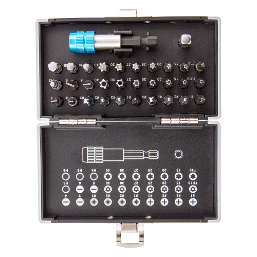 Набор бит, магнитный адаптер, сталь S2, пластиковый кейс, 32 предмета Gross купить в Москве с доставкой по всей России | ProtosMarket.ru