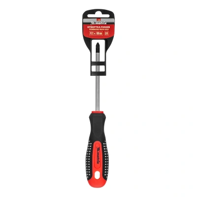 Отвертка Fusion, PZ2 x 100 мм, CrV, трехкомпонентная рукоятка "Anti slip" Matrix по ценам производителя в Казани с доставкой по всей России