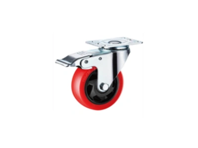 Колесо поворотное усиленное полиуретан SCBM 42 100 мм с тормозом купить в Москве с доставкой по всей России | ProtosMarket.ru