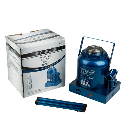 Домкрат гидравлический бутылочный, 50 т, H подъема 236-356 мм Stels купить в Москве с доставкой по всей России | ProtosMarket.ru