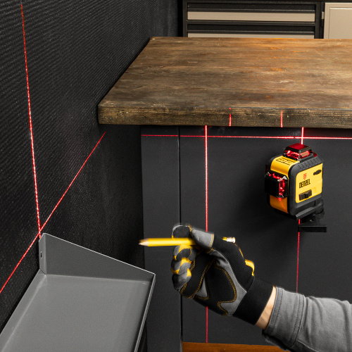 Лазерный уровень мультипризменный LX 360-3 Red, 30 м, 635 нм, аккумулятор Li 2800 мАч, резьба 5/8" Denzel купить в Москве с доставкой по всей России | ProtosMarket.ru