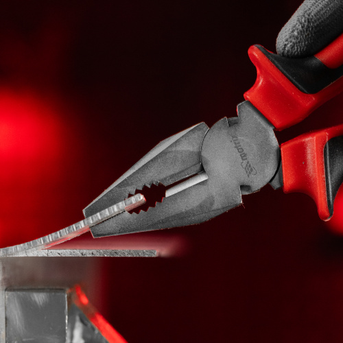 Плоскогубцы Nickel, 180 мм, никелированные, двухкомпонентные рукоятки Matrix купить в Москве с доставкой по всей России | ProtosMarket.ru