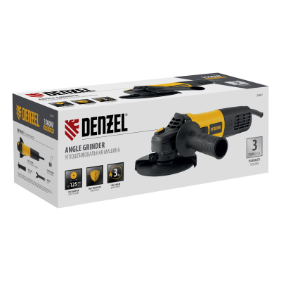 Машина шлифовальная угловая AG125-1500, 1500 Вт, 125 мм, 3000-11000 об/мин Denzel купить в Москве с доставкой по всей России | ProtosMarket.ru
