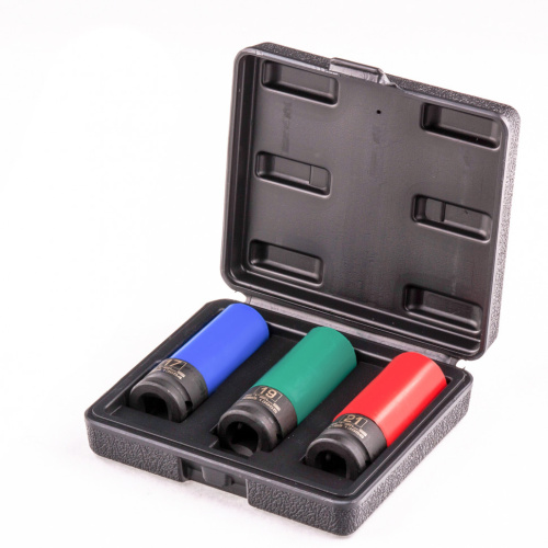 Набор головок ударных 6-гранных удлиненных для колесных дисков (17,19,21 мм) 1/2" 3 шт Stels купить в Москве с доставкой по всей России | ProtosMarket.ru