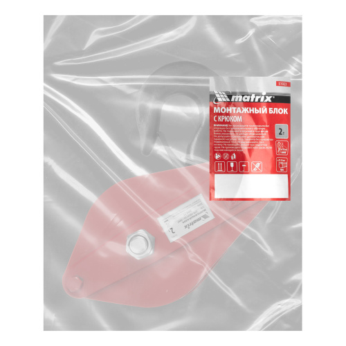 Блок монтажный с крюком, 2 т Matrix по ценам производителя в Казани с доставкой по всей России