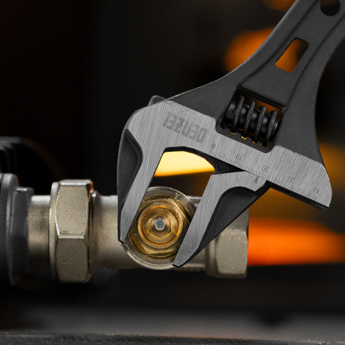 Ключ разводной, 250 мм, CrV, кованый Denzel купить в Москве с доставкой по всей России | ProtosMarket.ru