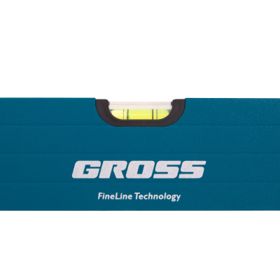 Уровень алюминиевый, 1000 мм, усиленный с ударопрочными заглушками, рукоятки, 3 глазка Gross купить в Москве с доставкой по всей России | ProtosMarket.ru