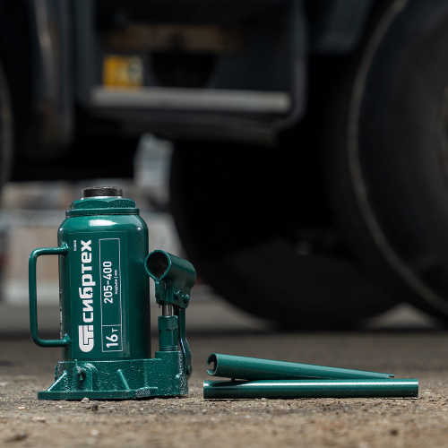 Домкрат гидравлический бутылочный, 16 т, 205-400 мм Сибртех купить в Москве с доставкой по всей России | ProtosMarket.ru