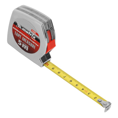 Рулетка Chrom,5 м x 13 мм,хромированный корпус Matrix по ценам производителя в Казани с доставкой по всей России