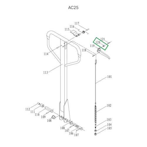 Ролик рычага управления режимом работы для гидравлических тележек DF25 по ценам производителя в Казани с доставкой по всей России