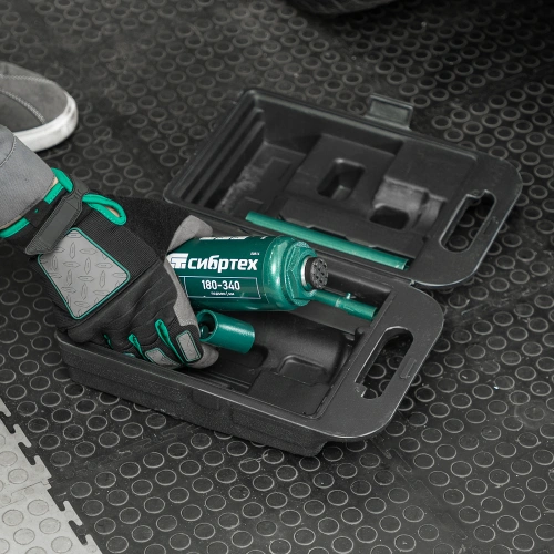 Домкрат гидравлический бутылочный, 5 т, 180-340 мм, в пласт. кейсе Сибртех купить в Москве с доставкой по всей России | ProtosMarket.ru