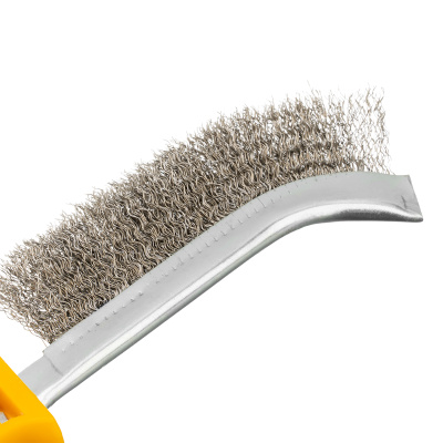 Щетка металлическая с пластмассовой ручкой, нержавеющая проволока DENZEL по ценам производителя в Казани с доставкой по всей России