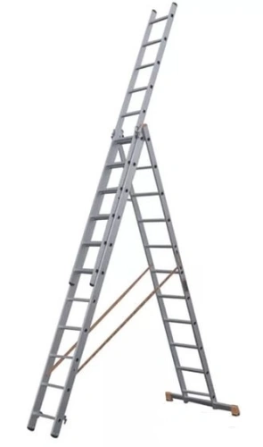Лестница 3-х секционная алюминиевая 3*11 по ценам производителя в Казани с доставкой по всей России