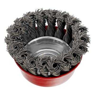 Щетка для УШМ, 75 мм, М14, "чашка", крученая проволока 0.5 мм Matrix по ценам производителя в Казани с доставкой по всей России