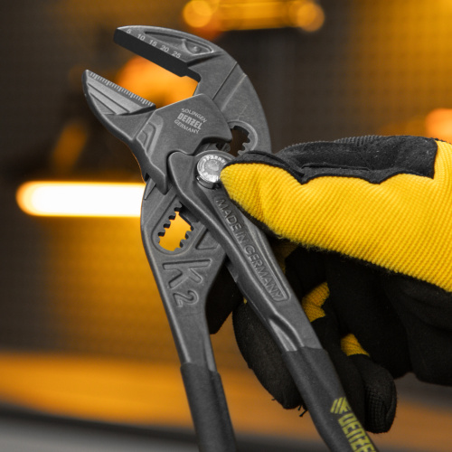 Клещи переставные, кнопочный механизм, обливные рукоятки, сантехнические, 250 мм Denzel купить в Москве с доставкой по всей России | ProtosMarket.ru