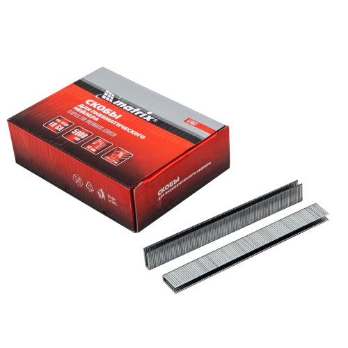 Скобы для пневматического степлера 18GA, 1.25 х 1 мм, длина 16 мм, ширина 5,7 мм, 5000 шт Matrix купить в Москве с доставкой по всей России | ProtosMarket.ru