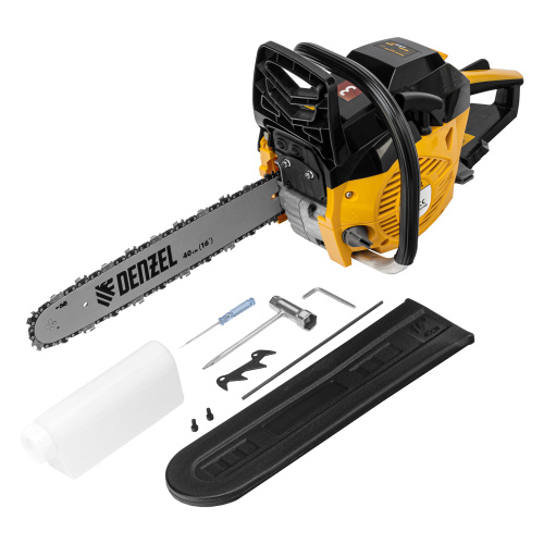 Пила цепная бензиновая DGS-4516, шина 40 см, 45 см3, 3 л.с, шаг 3/8, паз 1.3 мм, 57 звеньев Denzel купить в Москве с доставкой по всей России | ProtosMarket.ru