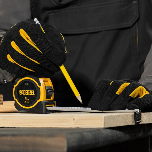 Рулетка 5м х 25мм, двухкомп. корпус, магнитный обрезиненный зацеп Denzel по ценам производителя в Казани с доставкой по всей России