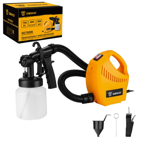 Краскопульт электрический DEKO SG750DK, 800 мл, 750Вт по ценам производителя в Казани с доставкой по всей России