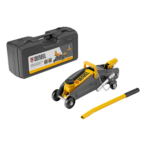 Домкрат гидравлический подкатной с фиксатором, 2 т, 130-330 мм, в кейсе Denzel купить в Москве с доставкой по всей России | ProtosMarket.ru