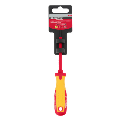 Отвертка Insulated, SL4 x 100 мм, CrMo, до 1000 В, двухкомпонентная рукоятка Matrix Professional по ценам производителя в Казани с доставкой по всей России