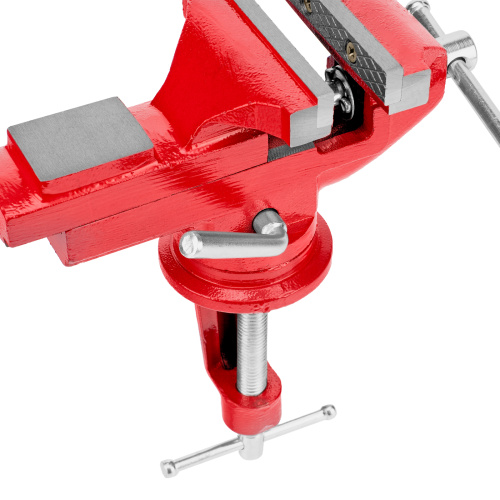 Тиски слесарные, 80 мм, настольные, поворотные, c наковальней MTX по ценам производителя в Казани с доставкой по всей России