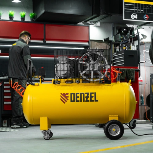 Компрессор воздушный BCI3000-T/200, ременный привод , 3.0 кВт, 200 литров, 530 л/мин Denzel купить в Москве с доставкой по всей России | ProtosMarket.ru