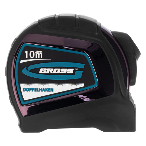 Рулетка "Doppelhaken",10 м x 25 мм,двухсторонний зацеп,Нейлон,двусторонняя шкала,автоматическая фиксация Gross по ценам производителя в Казани с доставкой по всей России