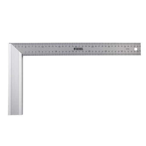 Угольник стальной 400 мм, нержавеющая сталь, градуировка, алюминиевое основание Denzel по ценам производителя в Казани с доставкой по всей России