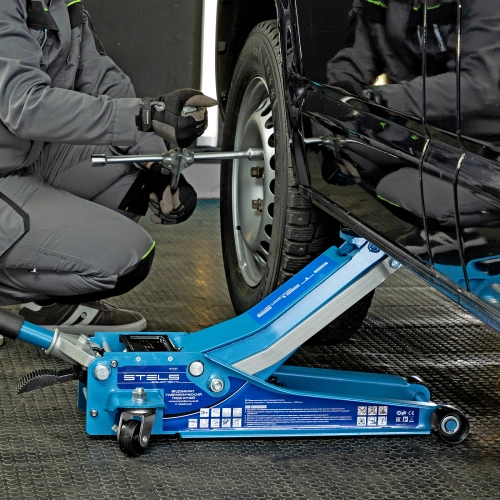 Домкрат гидравлический подкатной 3 т, быстрый подъем, Low profile quick lift, 75-505 мм, профессиональный STELS купить в Москве с доставкой по всей России | ProtosMarket.ru