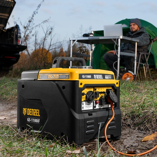 Генератор инверторный GS-1100iF, 1,1 кВт, 230 В, ручной старт DENZEL по ценам производителя в Казани с доставкой по всей России