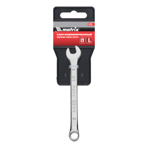 Ключ комбинированный, 8 мм, CrV, полированный хром Matrix купить в Москве с доставкой по всей России | ProtosMarket.ru
