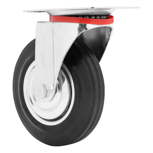 Колесо поворотное D 160 мм, крепление  платформенное Сибртех купить в Москве с доставкой по всей России | ProtosMarket.ru