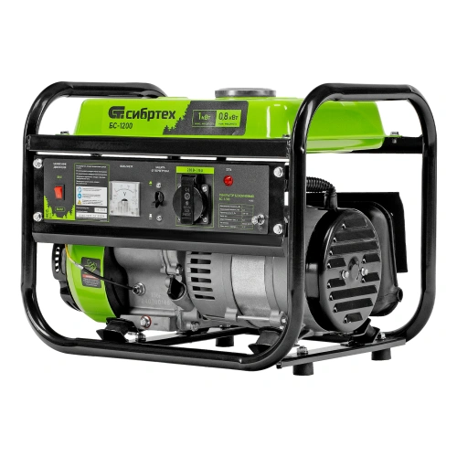 Генератор бензиновый БС-1200, 1 кВт, 230 В, четырехтактный, 5.5 л, ручной стартер Сибртех купить в Москве с доставкой по всей России | ProtosMarket.ru