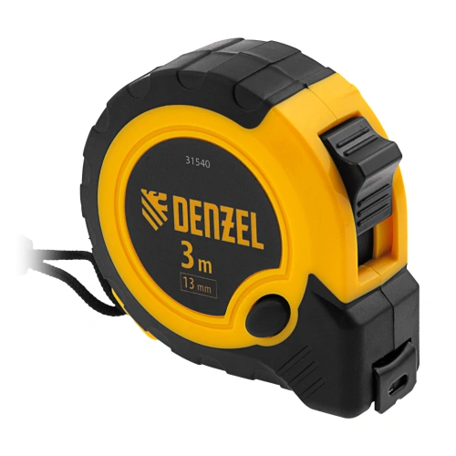 Рулетка 3м х 13мм, двухкомп. корпус, кнопка-пауза Denzel по ценам производителя в Казани с доставкой по всей России